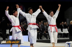 کسب مدال برنز مسابقات جهانی اسپانیا در کاتای تیمی توسط علی زند (دانشجومعلم پردیس شهید باهنر اصفهان) 2