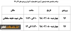 قابل توجه مهارت آموزان ماده 28: جلسه توجیهی آزمون اصلح و بخش فرهنگی دوره ی ورودی های 96 و 97 2