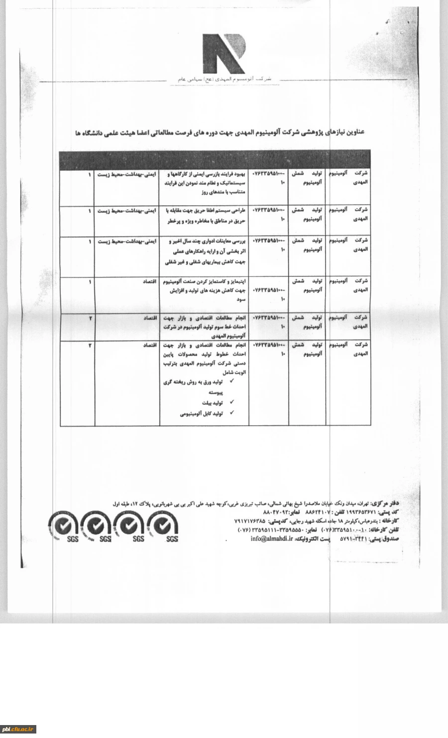 قابل توجه اساتید گرامی عضو هیات علمی جهت استفاده از فرصت مطالعاتی 2