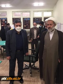 حضور ریاست محترم دانشگاه فرهنگیان جناب آقای دکتر خنیفر به همراه مسئول نهاد رهبری دانشگاه فرهنگیان حجت الاسلام و المسلمین تقوی در پردیس شهید باهنر  12