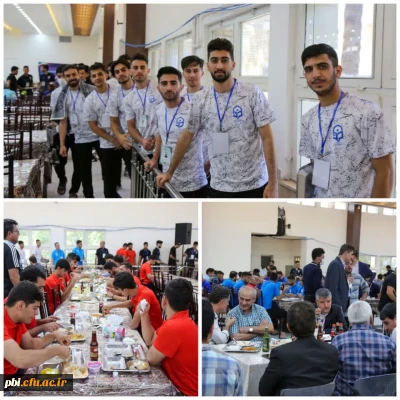 سرو ناهار در سالن غذاخوری پردیس شهید باهنر اصفهان
