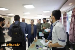 بازدید ریاست محترم دانشگاه فرهنگیان استان اصفهان از روند ثبت نام دانشجو های جدید الورود پریس شهید باهنر اصفهان 
 2