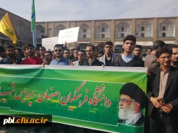 شرکت دانشجو معلمان پردیس شهید باهنر در راه پیمایی 13 آبان 12