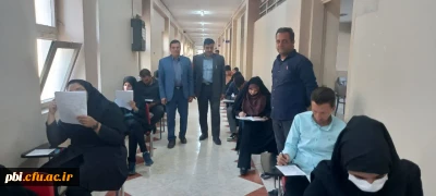 بازدید دکتر کجباف ریاست دانشگاه فرهنگیان استان و دکتر امینی مسئول نظارت استان از روند برگزاری آزمون پودمان مهارت آموزان