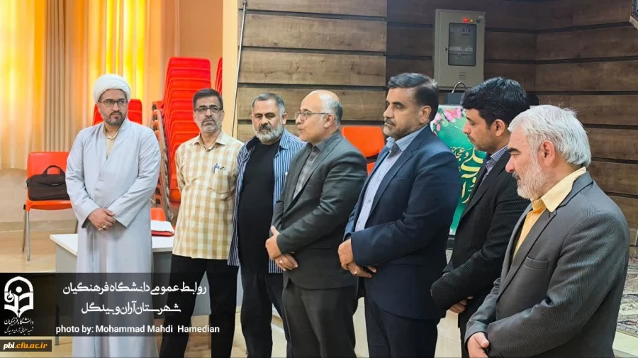 بازدید معاونت  دانشجویی پردیس شهید باهنر، علیرضا حاجی صادقیان به همراه سید علی رضوی مسئول حراست و حسینعلی امینی مسئول نظارت و ارزیابی استان از دانشگاه فرهنگیان، مرکز شهید سلیمانی شهرستان آران و بیدگل  2
