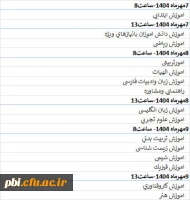 زمانبندی پذیرش حضوری دانشجویان ورودی 1404 4