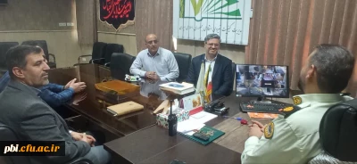 دیدار رئیس پردیس و حراست و مسئول دانشجویی پردیس شهید باهنر  با فرمانده کلانتری ۱۹ اصفهان